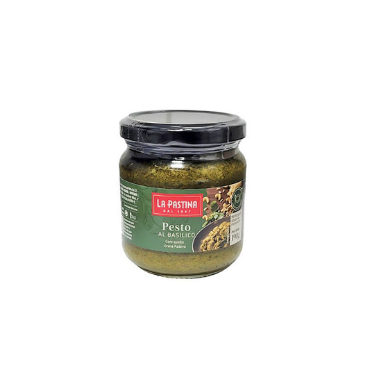 Molho Pesto Al Basilico com Queijo Grana Padano 190g La Pastina