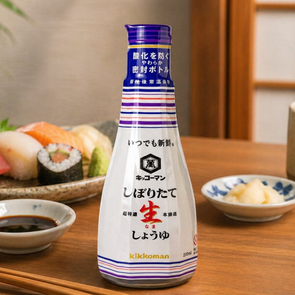 Molho de Soja Shoyu Shiboritate Nama 200ml Kikkoman