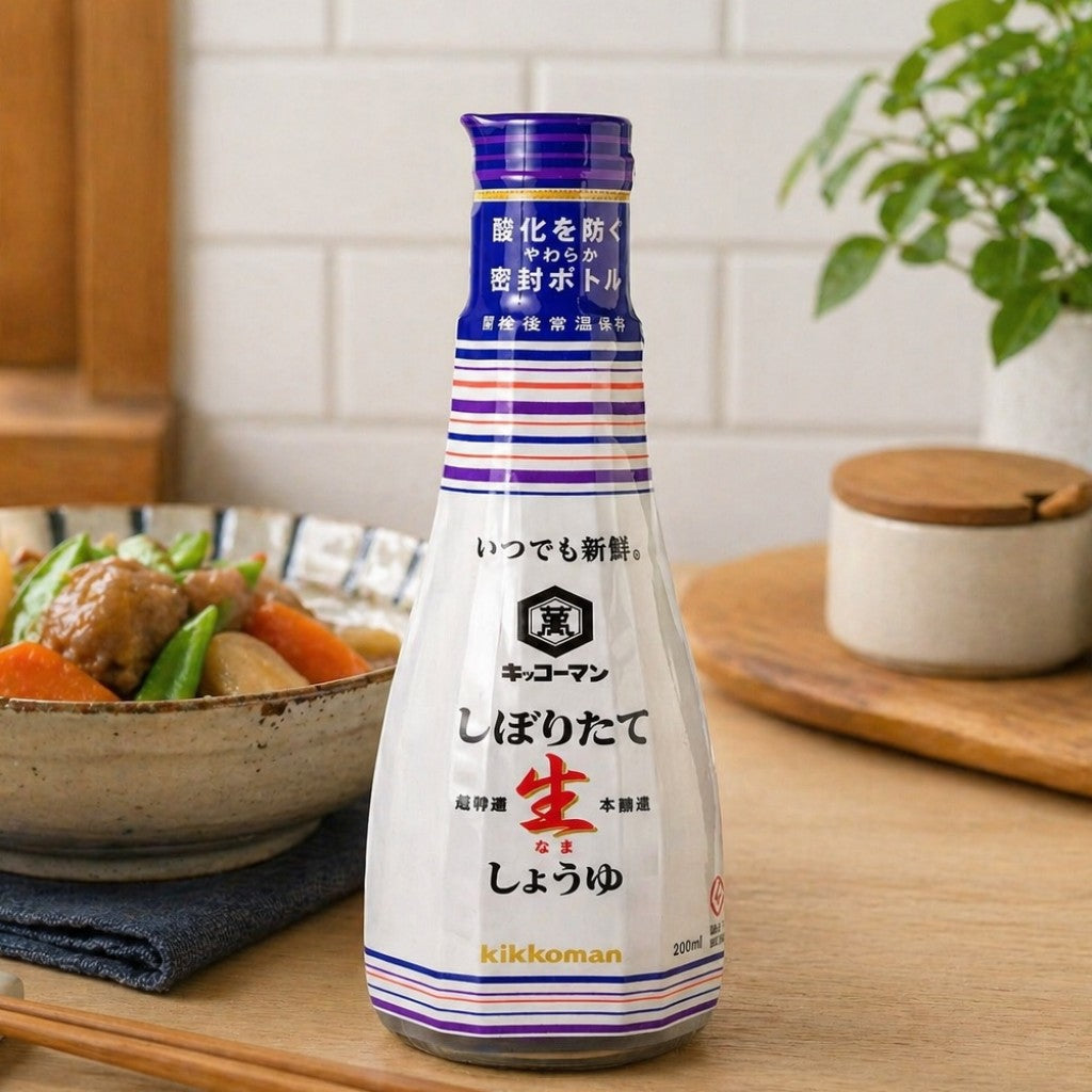 Molho de Soja Shoyu Shiboritate Nama 200ml Kikkoman