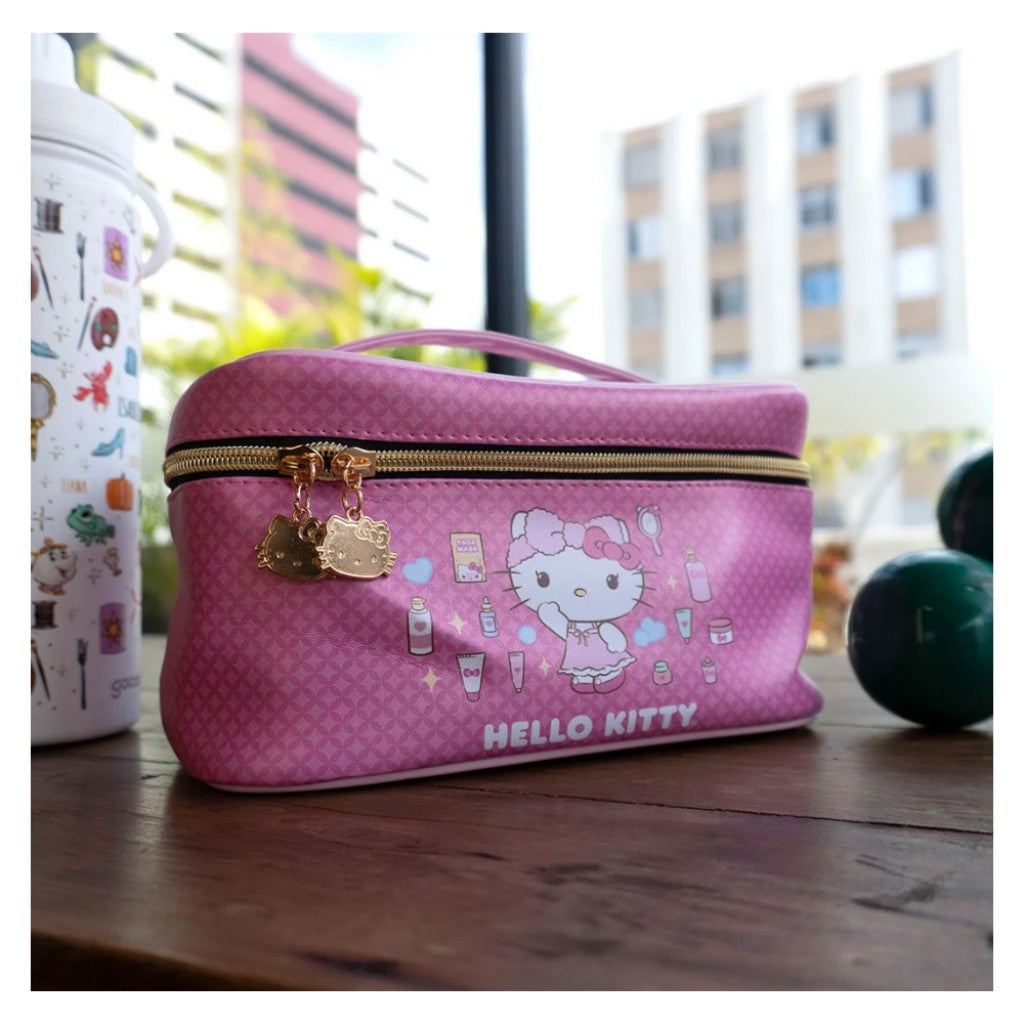 Necessaire Pink Hello Kitty 21x13x13cm Klass Vough