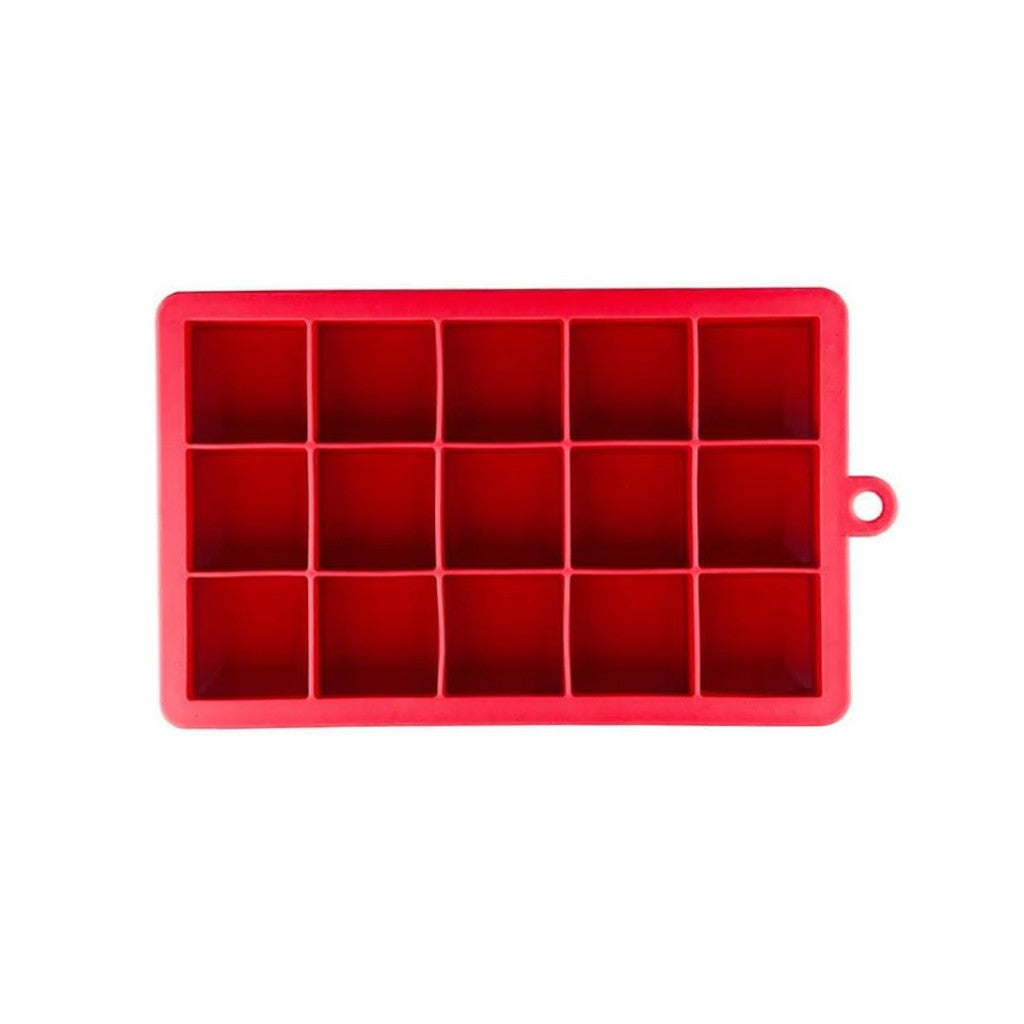 Forma de Gelo de Silicone Vermelho 15 Cubos Jumbo Oikos