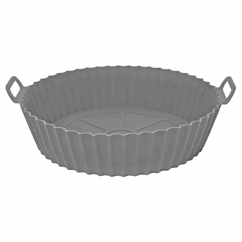 Panela Silicone para Air Fryer 20x6cm Cinza Mimo Style
