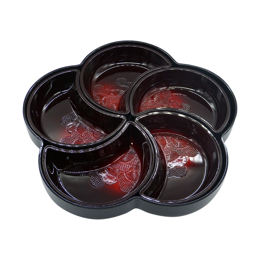 Petisqueira Flor Giratoria 5 Divisorias 32X8cm