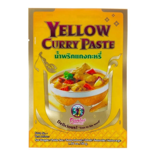 Pasta de Curry Amarelo Pantai 50g Vegana Sem Glúten