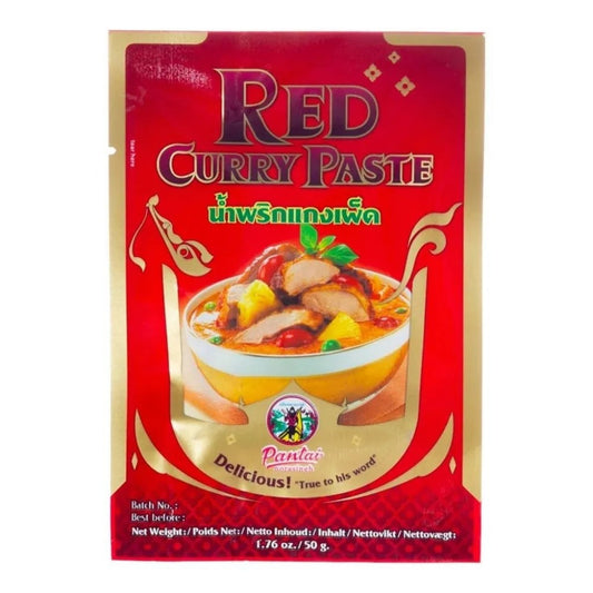 Pasta de Curry Vermelho Pantai 50g - Autêntico Sabor Tailandês