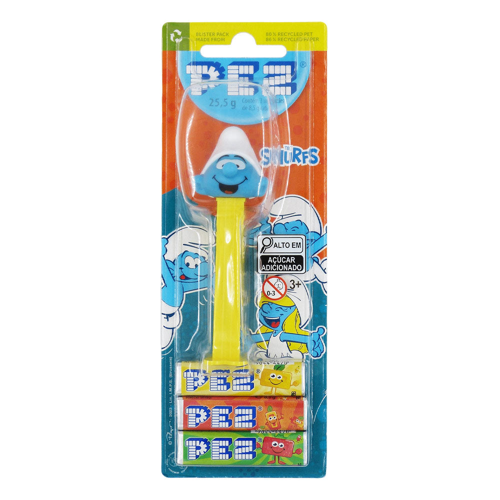 Pastilha Sabor Mor Lar Lim Smurfs Blister 25,5g Pez