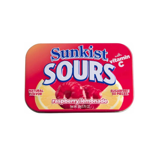 Pastilhas Sabor Limao E Framboesa 50g Sunkist Sours