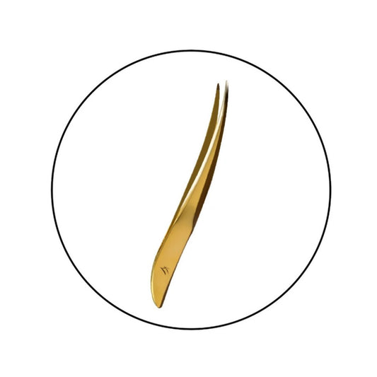 Pinça Profissional Ponta Fina Dourada Tw3077g Klass Vough