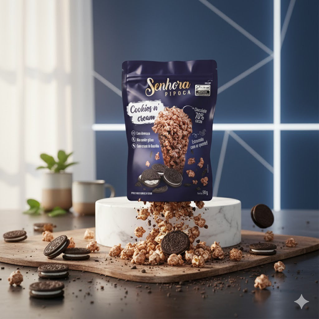 Pipoca Cookies Cream 90g Senhora Pipoca
