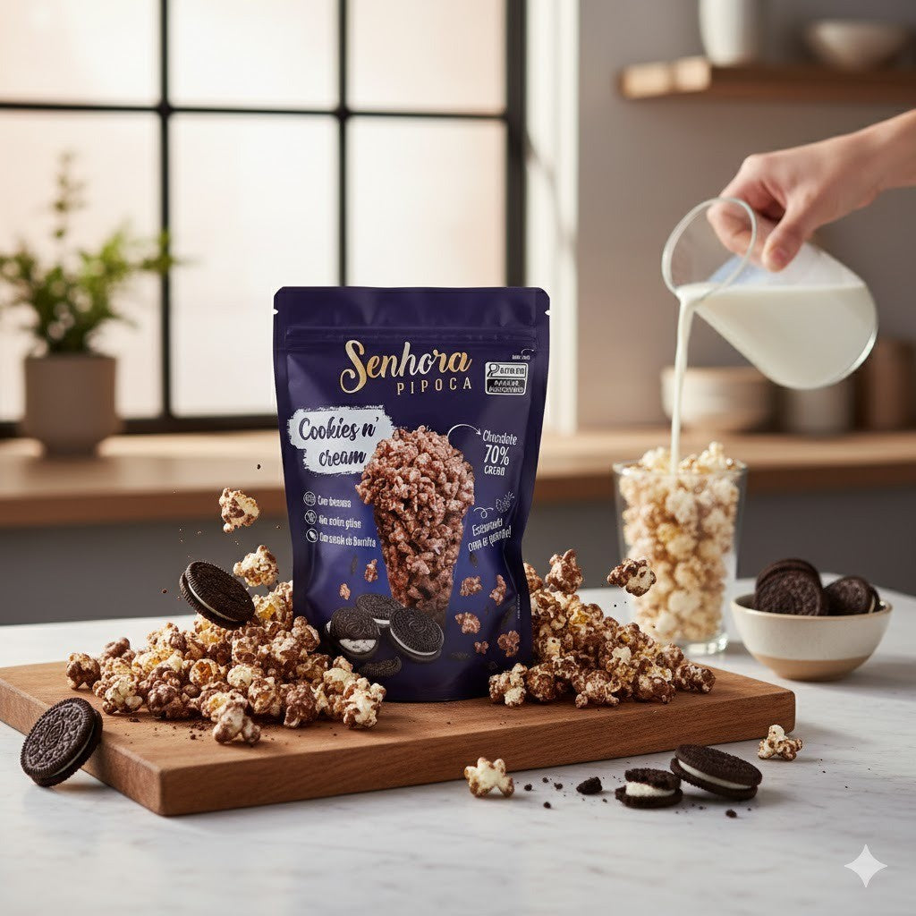 Pipoca Cookies Cream 90g Senhora Pipoca