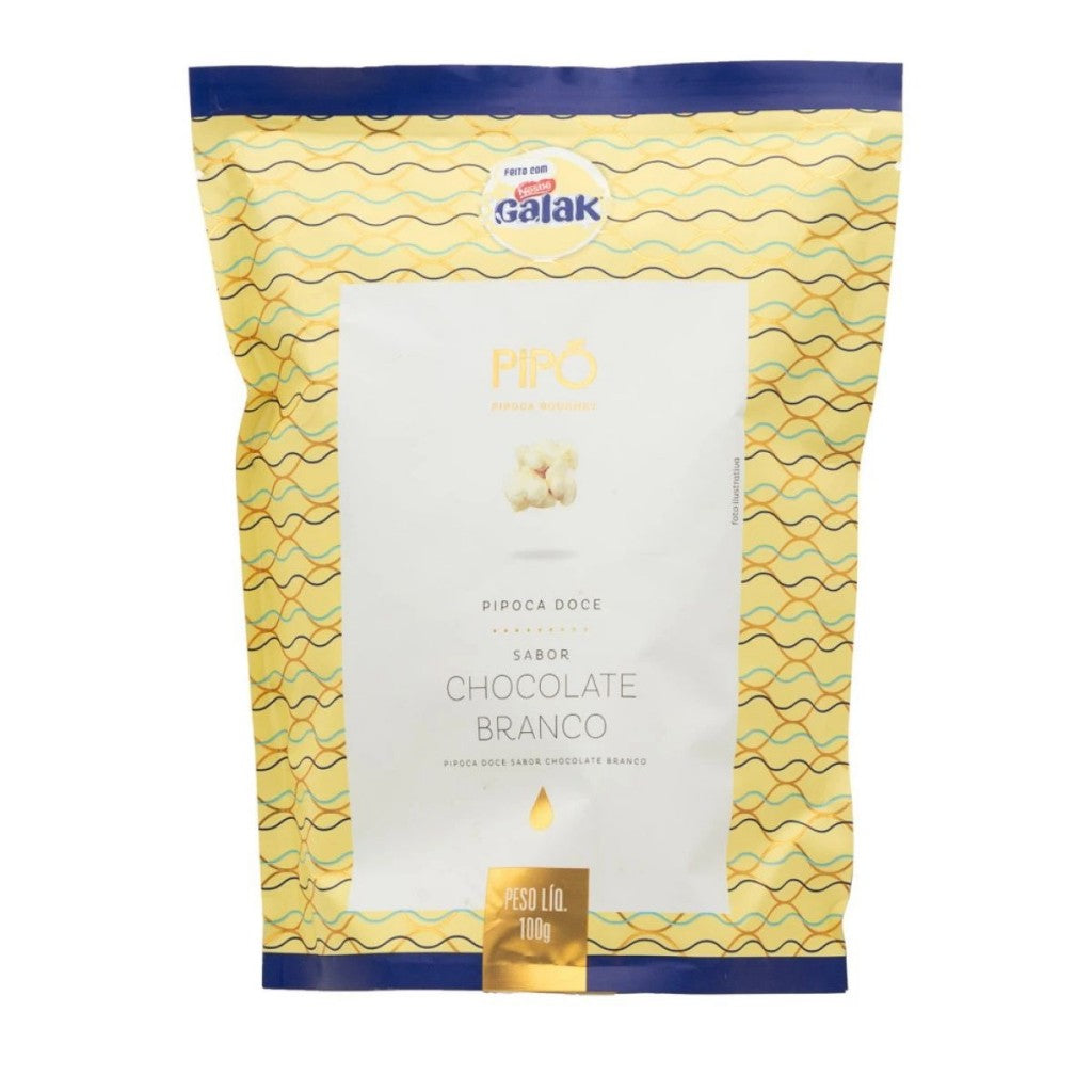 Pipoca Doce sabor Chocolate Branco 90g Pipó