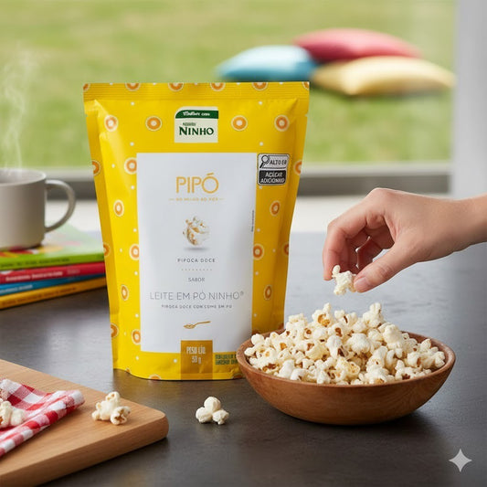 Pipoca Doce sabor Leite em Pó Ninho 90g Pipó