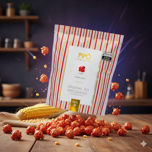 Pipoca Doce sabor Original do Pipoqueiro 80g Pipó