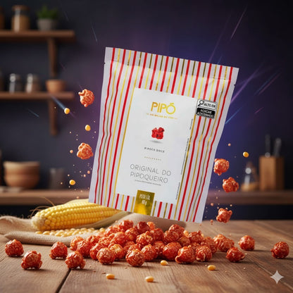 Pipoca Doce Pipó Original do Pipoqueiro 80g Snack Gourmet Crocante