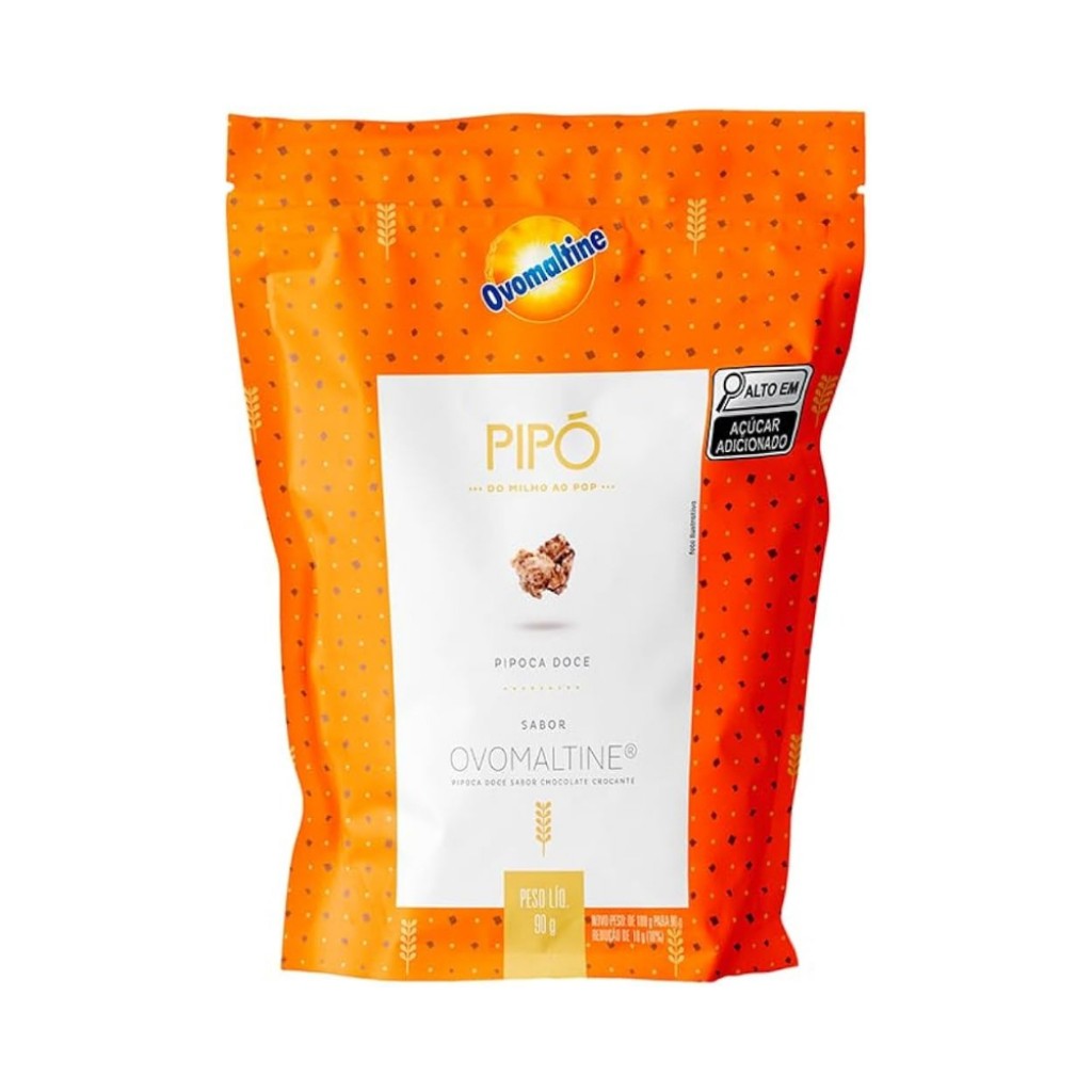 Pipoca Doce sabor Ovomaltine 90g Pipó