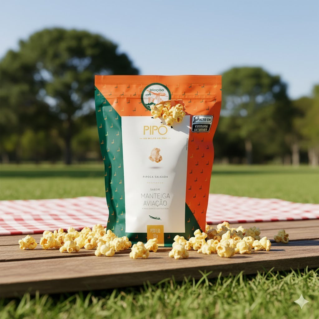 Pipoca Salgada sabor Manteiga Aviação 36g Pipó