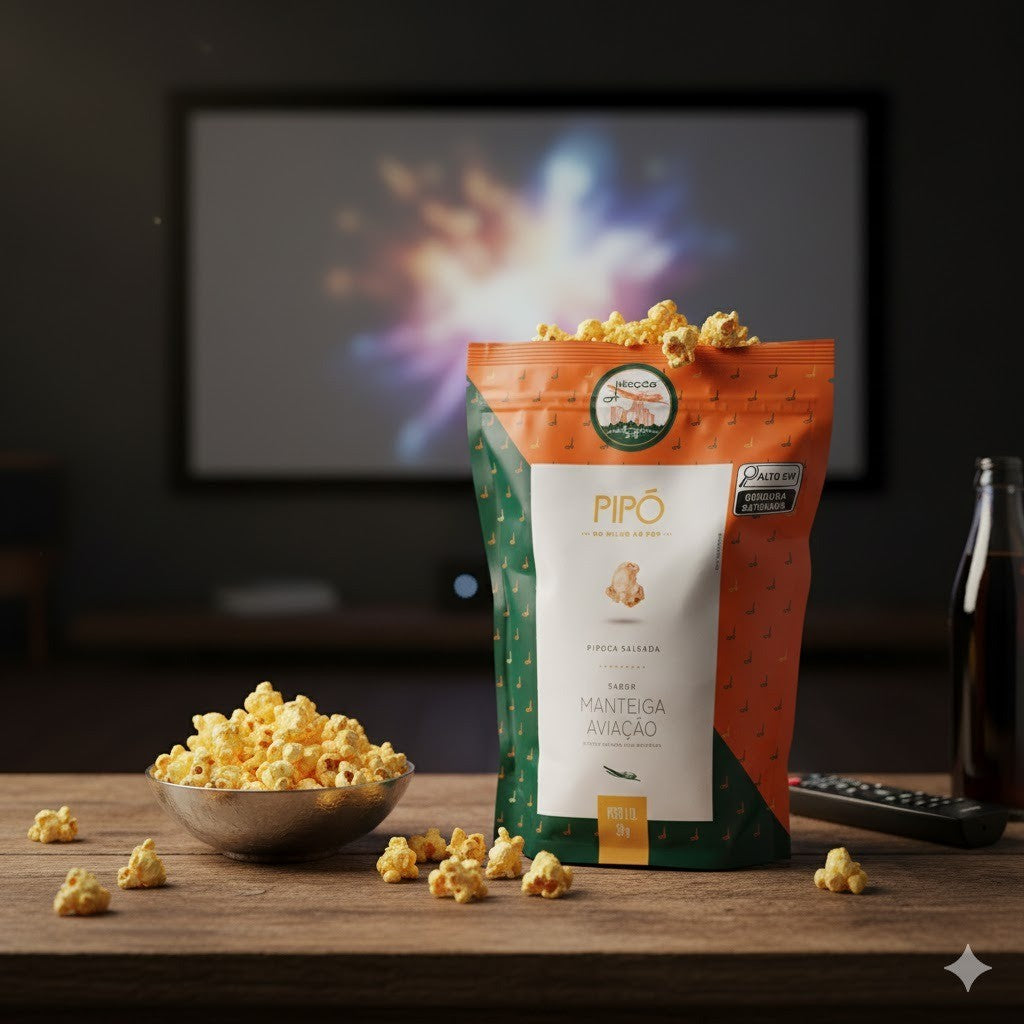 Pipoca Salgada sabor Manteiga Aviação 36g Pipó