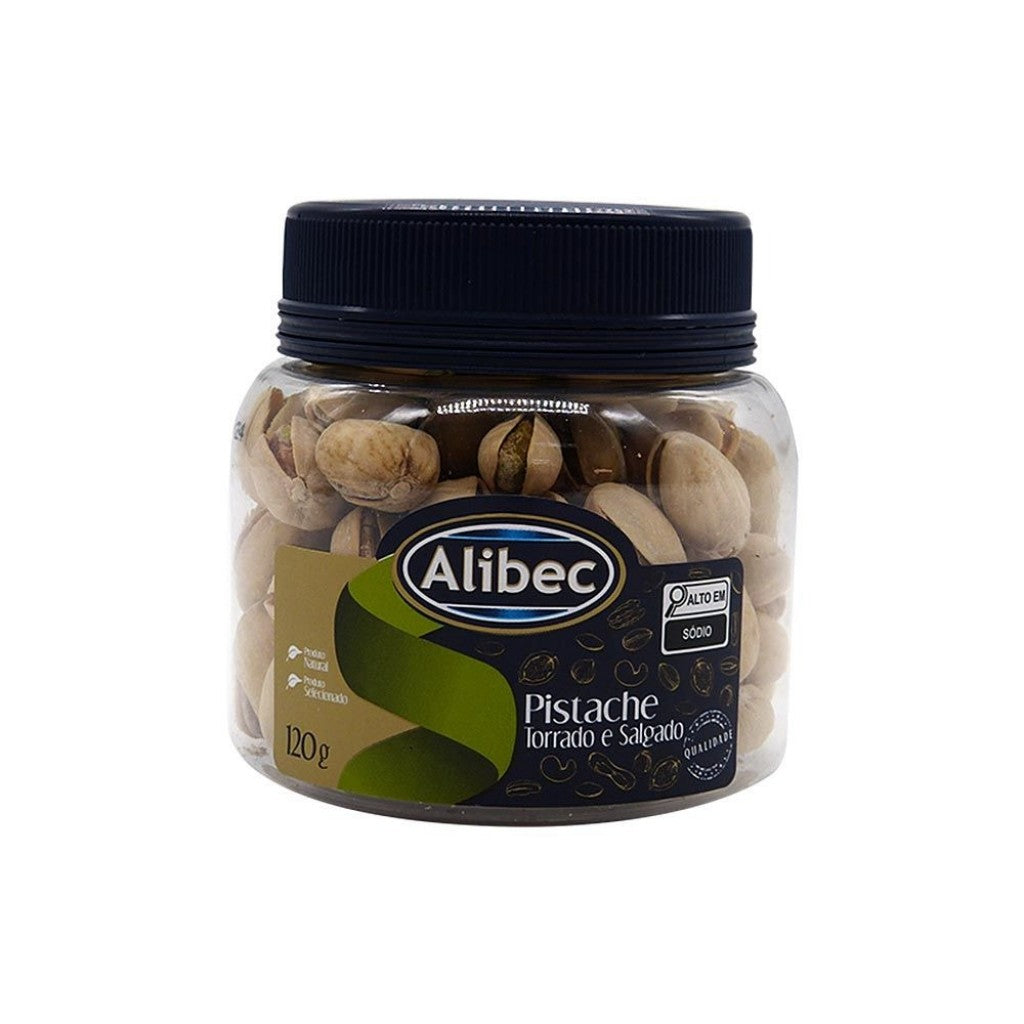 Pistache Torrado e Salgado com Casca Pote 120g Alibec