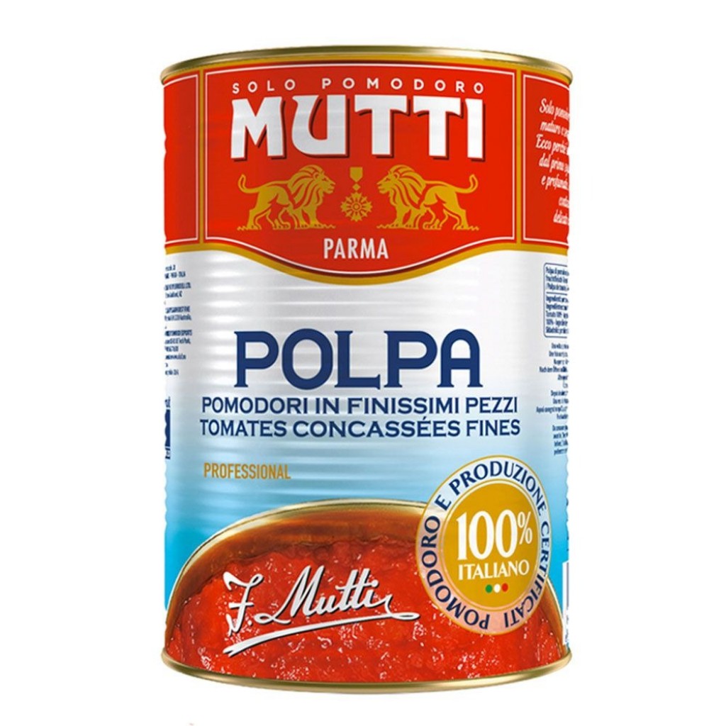 Polpa de Tomate Finamente Triturado Lata 400g Mutti