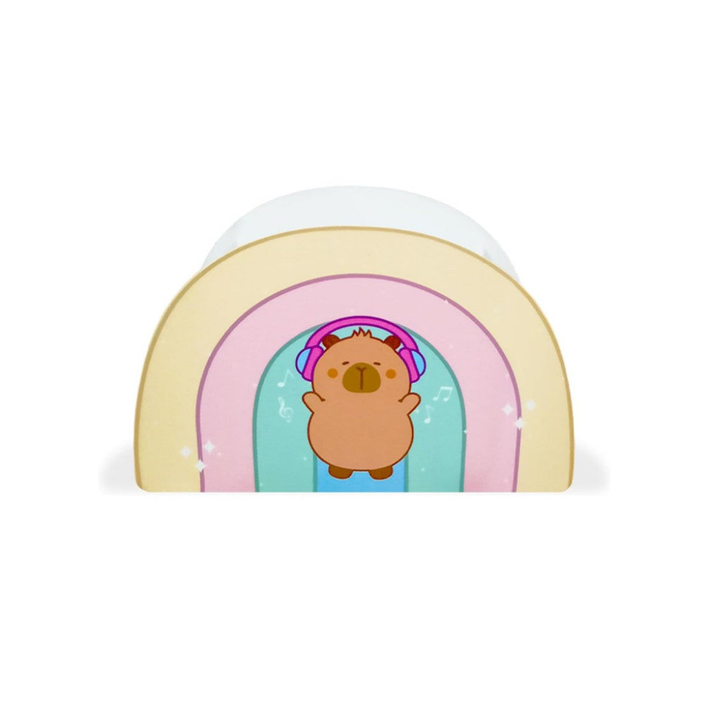 Porta Caneta Duplo Capivara Arco Iris Geguton