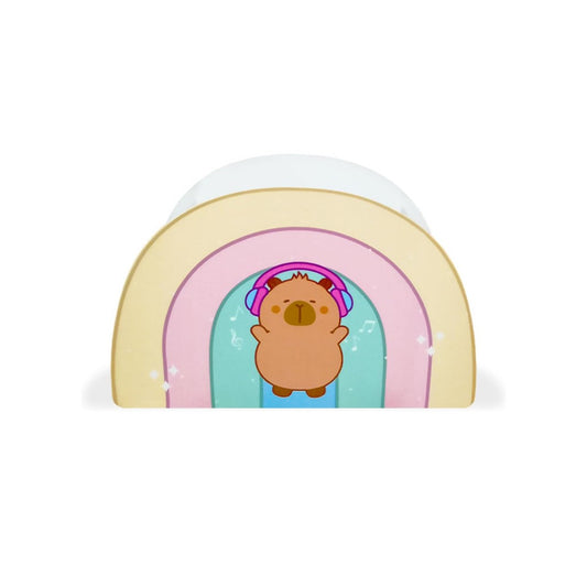 Porta Caneta Duplo Capivara Arco Iris Geguton