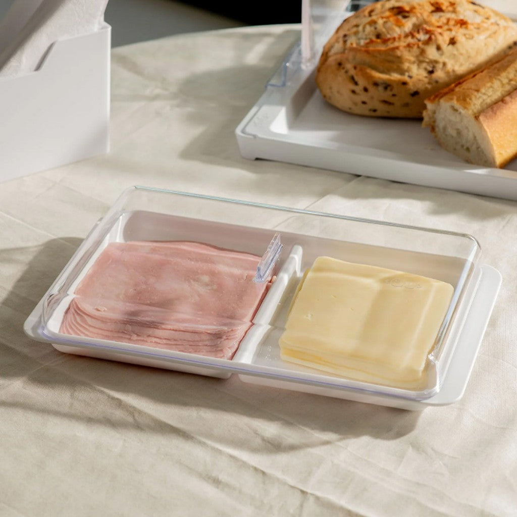 Porta-frios Duplo com Tampa Break Branco