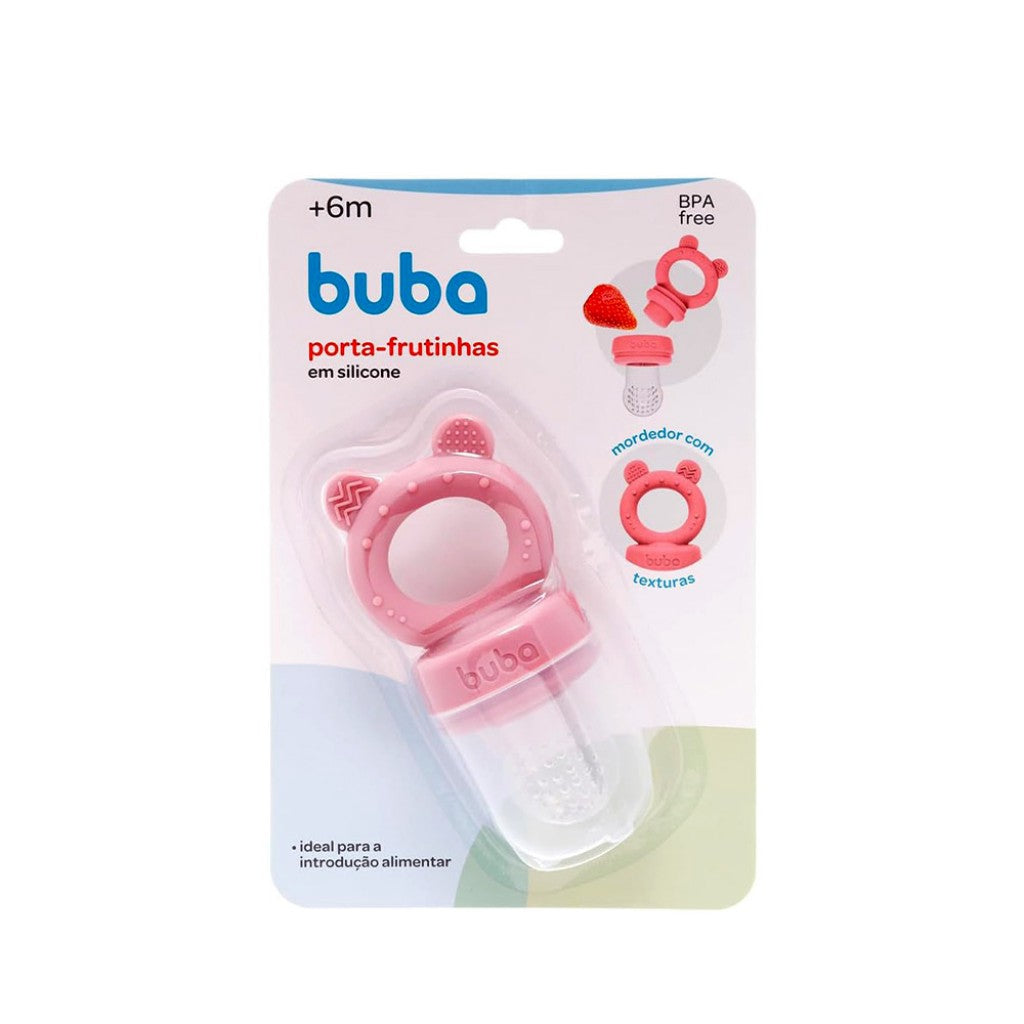 Porta Frutinhas em Silicone Ursinho Rosa Buba