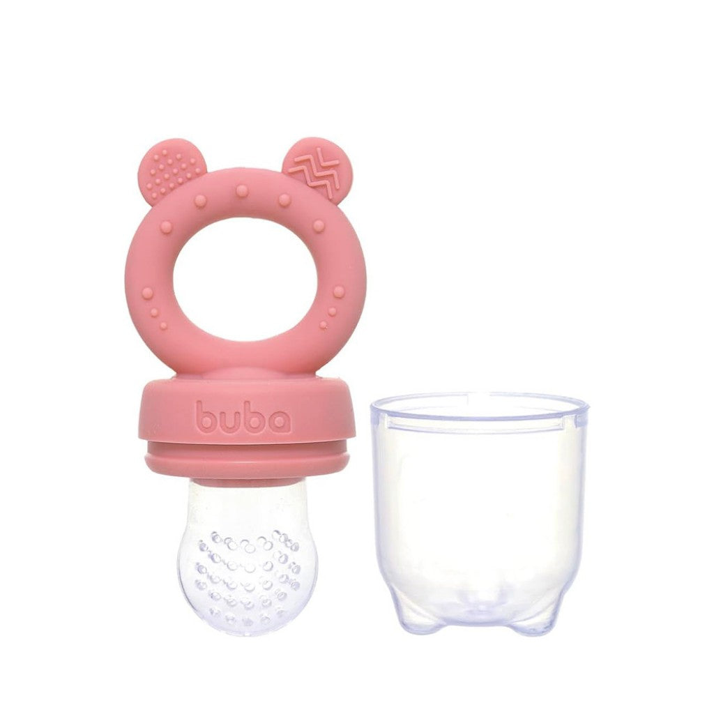 Porta Frutinhas em Silicone Ursinho Rosa Buba