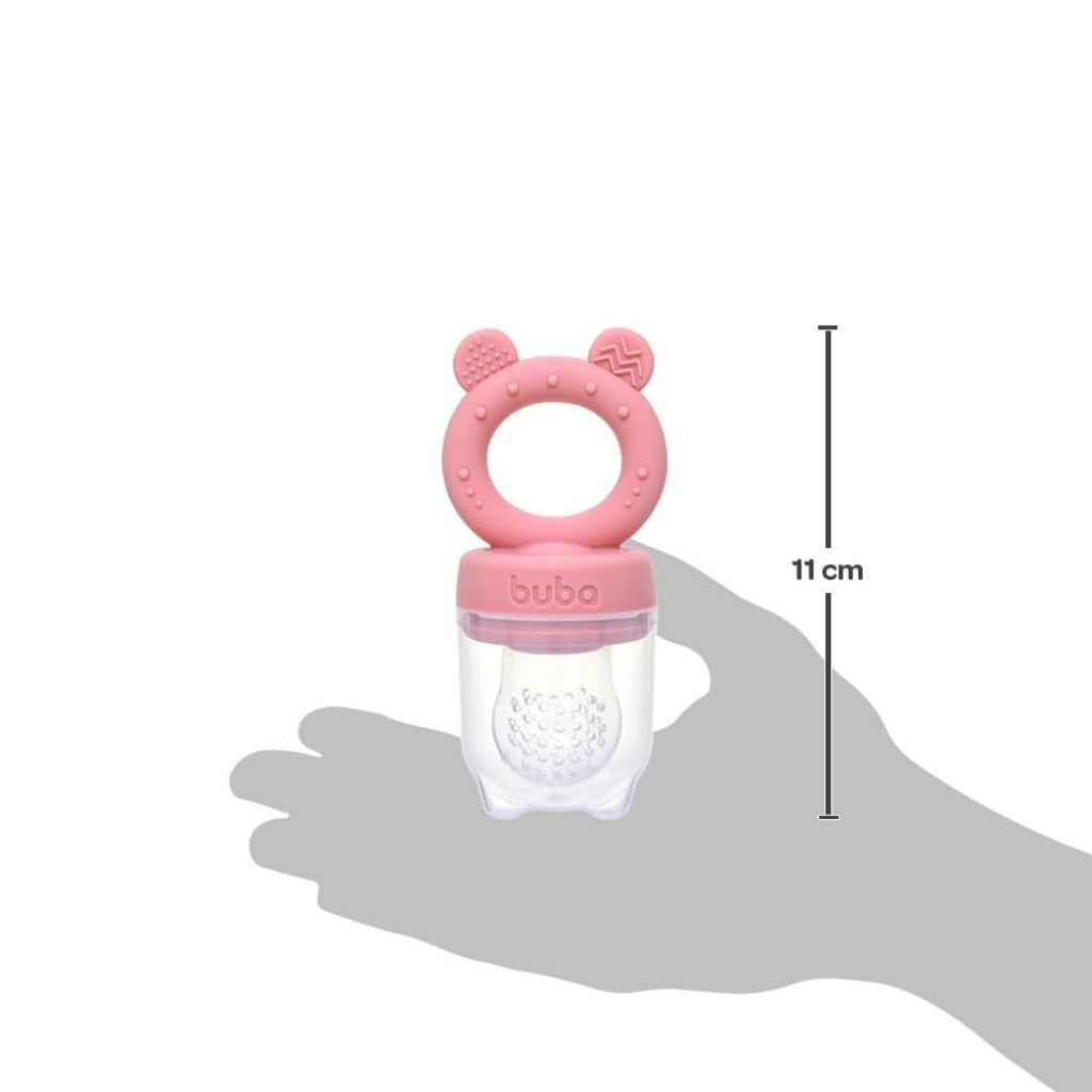 Porta Frutinhas em Silicone Ursinho Rosa Buba
