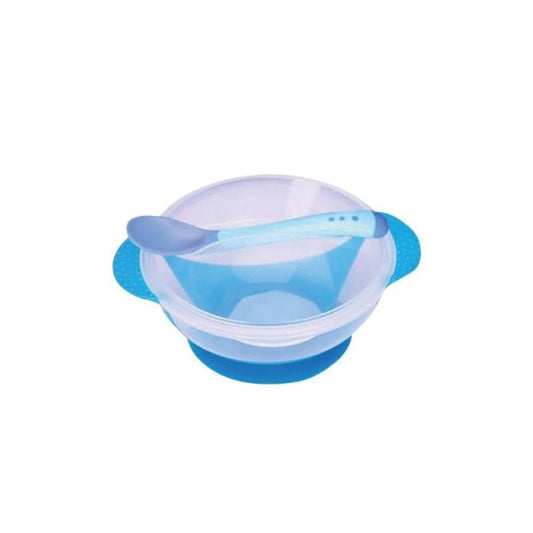 Porta-Papinha com Colher Azul 350ml Western Baby