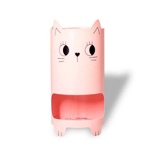 Porta Caneta Torre Gata Mimi Rosa Geguton