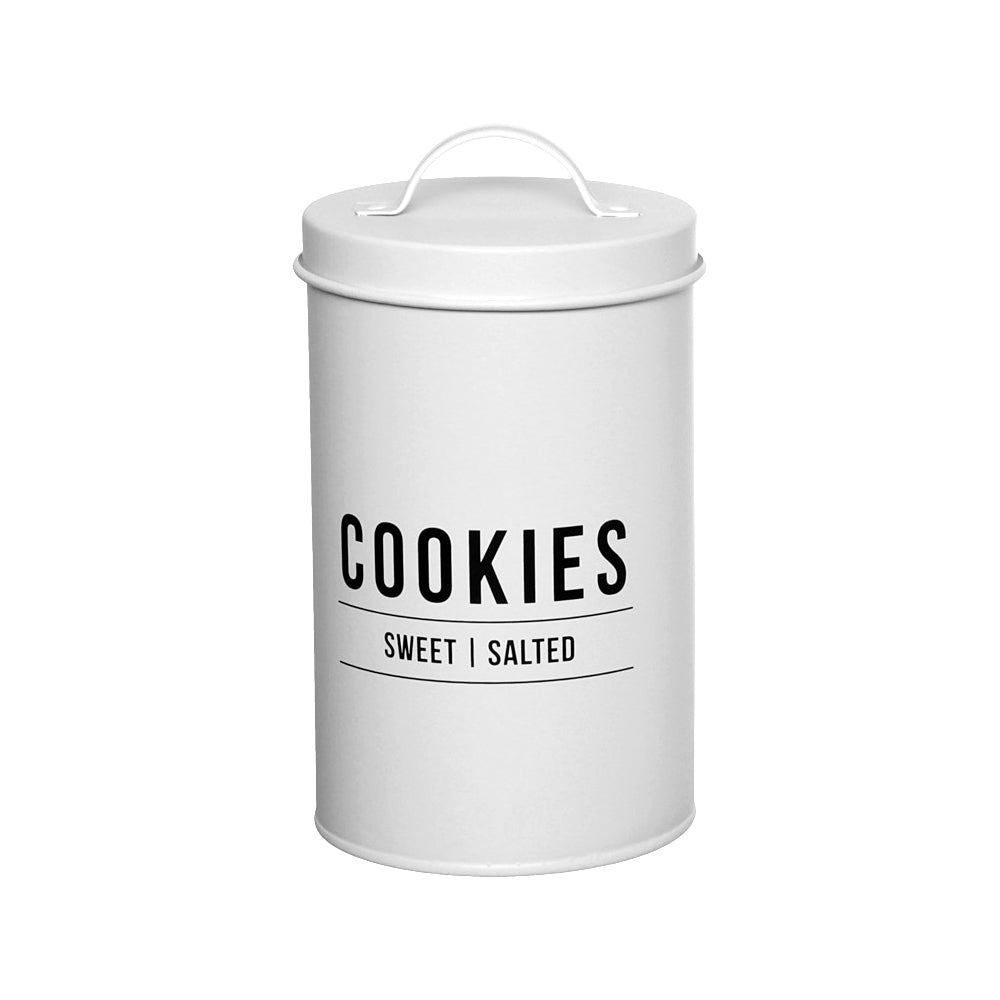 Pote Biscoito Manhattan em Aço Galvanizado Branco 1,7L Hauskraft