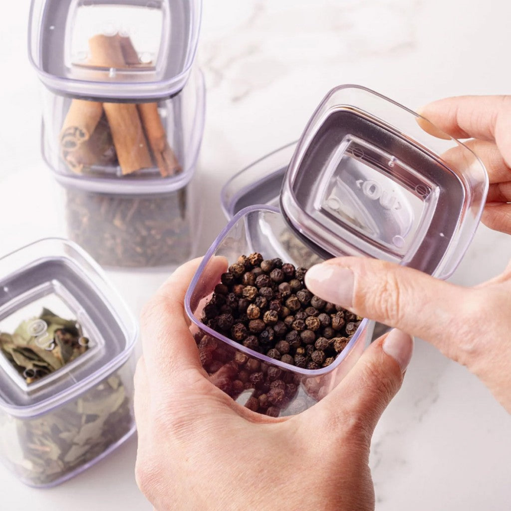 Pote Hermetico Acrilico Quadrado 150ml