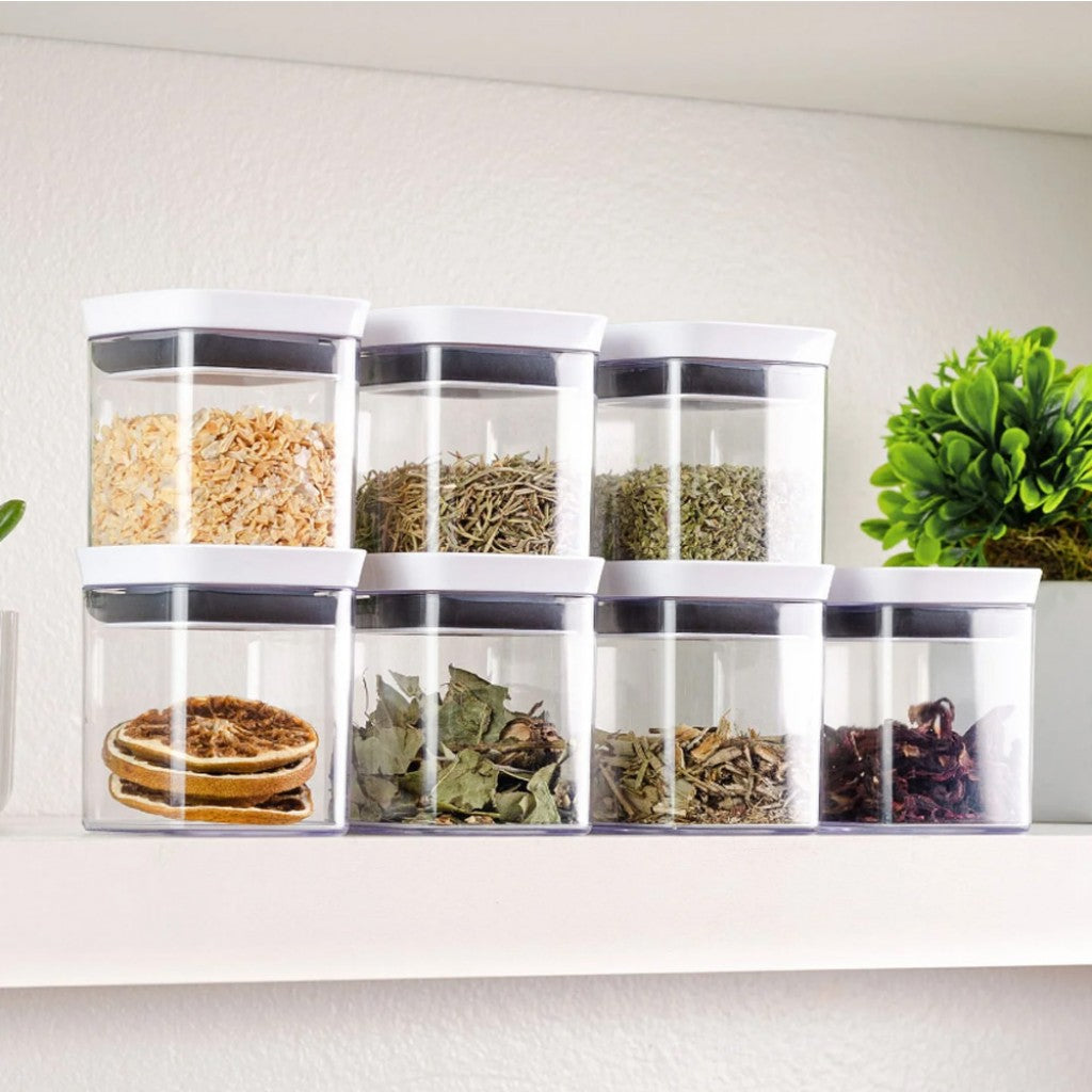 Pote Hermetico Acrilico Quadrado 150ml