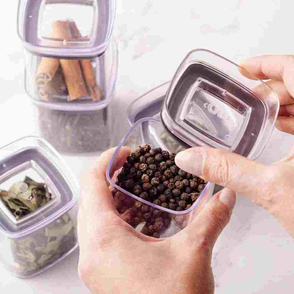 Pote Hermetico Acrilico Quadrado 150ml