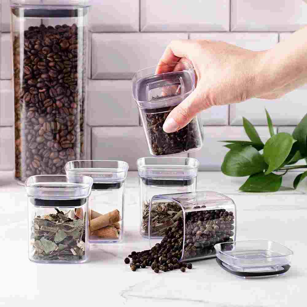 Pote Hermetico Acrilico Quadrado 150ml