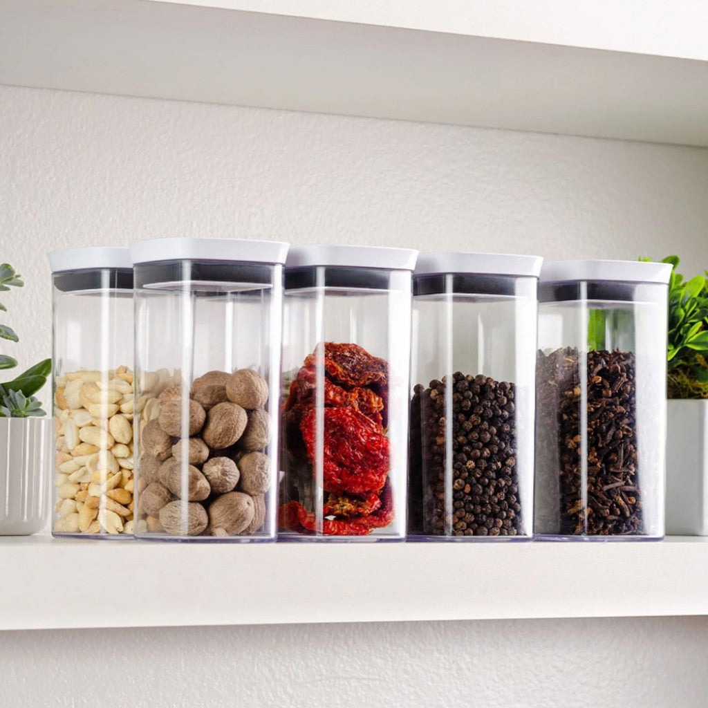 Pote Hermetico Acrilico Quadrado 340ml Ou