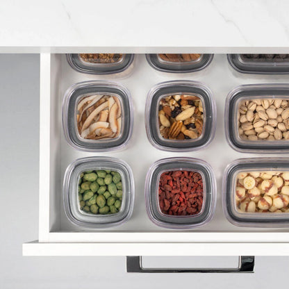 Pote Hermético Acrílico Quadrado 450ml Organizador Block Transparente