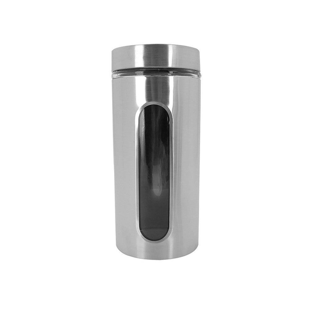 Pote Inox com Visor Vidro 1,3L Mimo Style