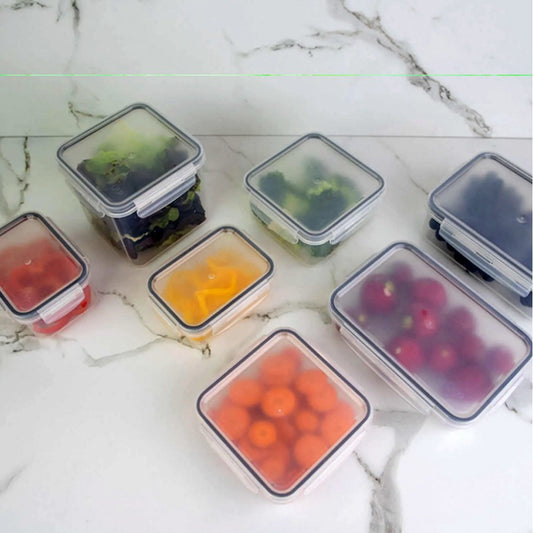 Pote Organizador de geladeira Click Retangular 1280 ml - Natural