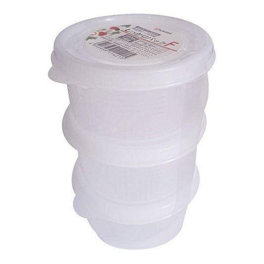 Pote de Plástico Modelo F com 3un 180ml Nakaya