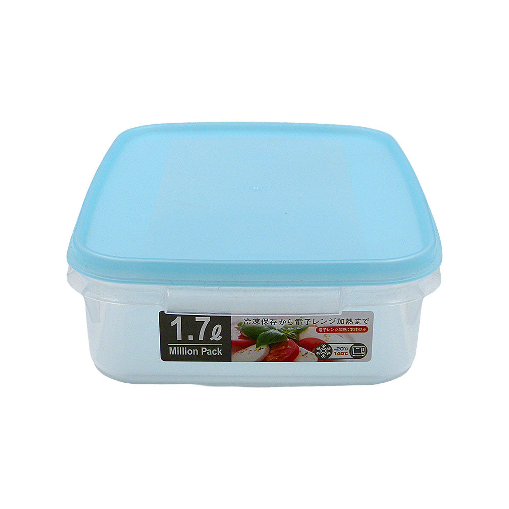 Pote de Plástico com Tampa Azul 1,7L