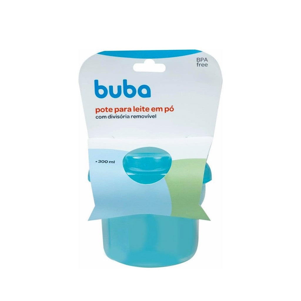 Pote para Leite em Pó Azul 300ml Buba