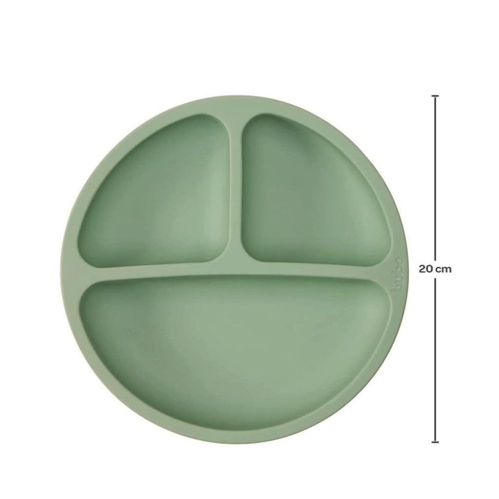 Pratinho em Silicone com Ventosa Verde Buba