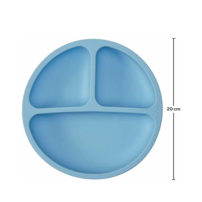 Pratinho em Silicone com Ventosa Azul Buba