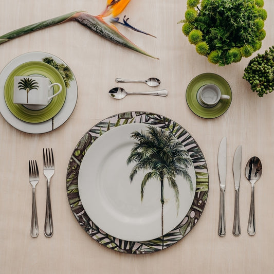 Prato Raso Porcelana Palmeira 27cm Schmidt