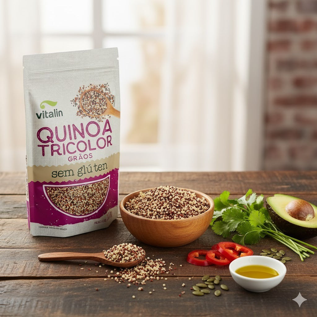 Quinoa Tricolor em Grãos Sem Glúten 200g Vitalin