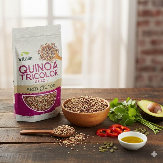 Quinoa Tricolor em Grãos Sem Glúten 200g Vitalin