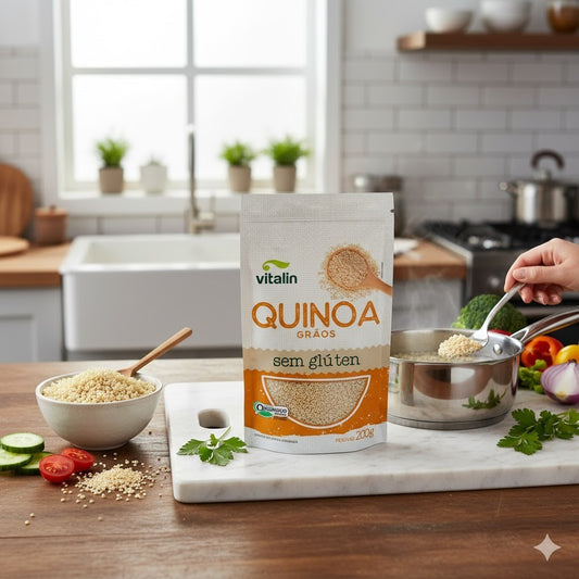 Quinoa em Grãos Orgânica Sem Glúten 200g Vitalin