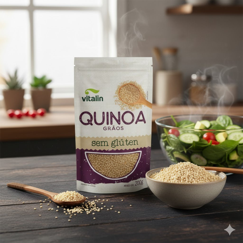 Quinoa em Grãos Sem Glúten 200g Vitalin